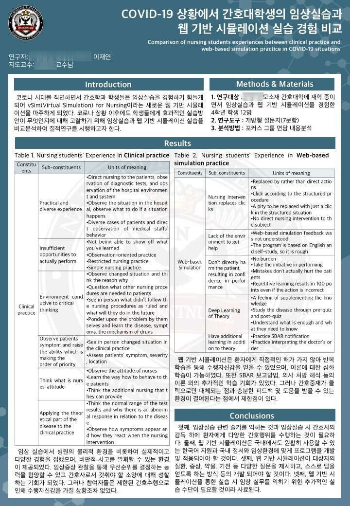 Comparison of nursing students' experiences between clinical practice and web-based simulation practice in COVID-19 situations